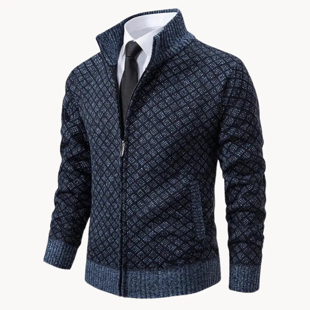 Dama Washington Warren men's full-zip stand collar sweater jacket - view 2