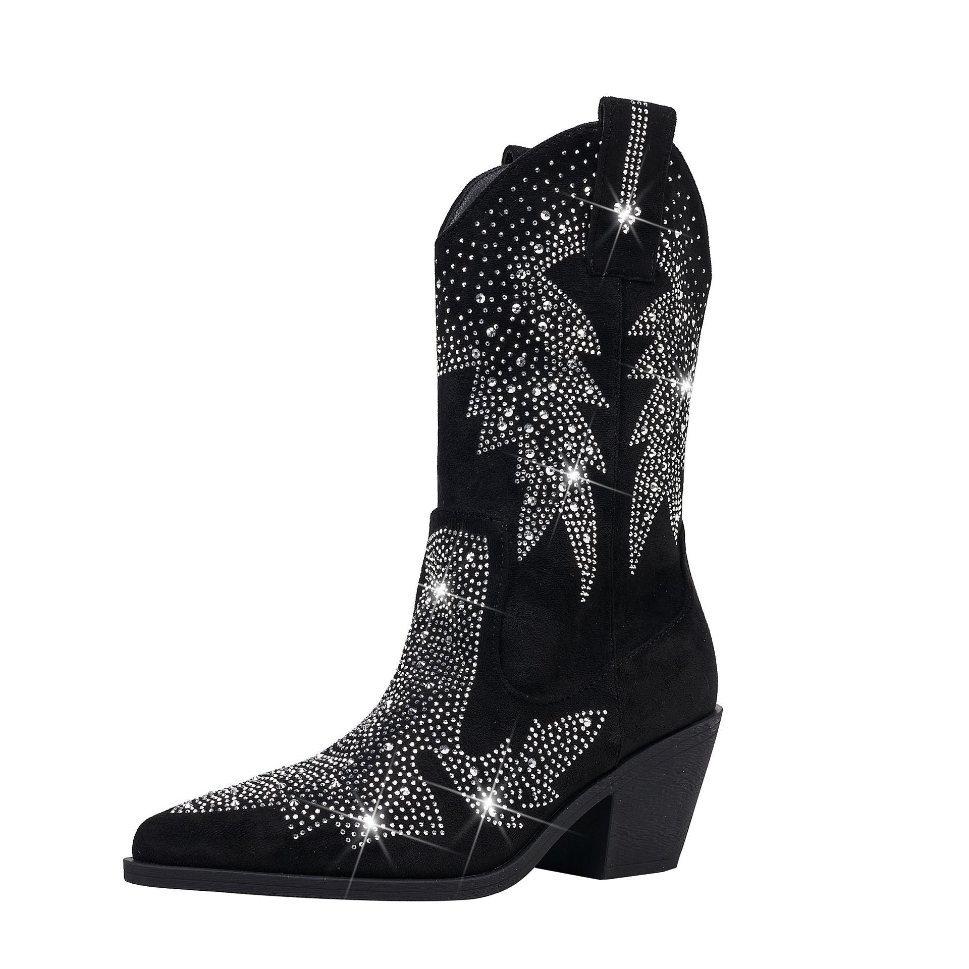 Dama Washington Sigrid embellished mid calf pointed toe boots - view 5