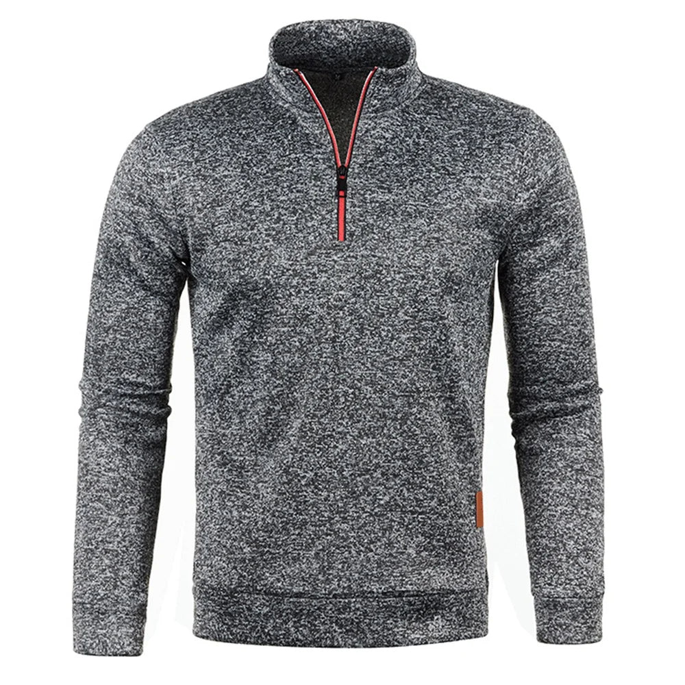 Bram | Men's Quarter Zip Sweater Gray Heather