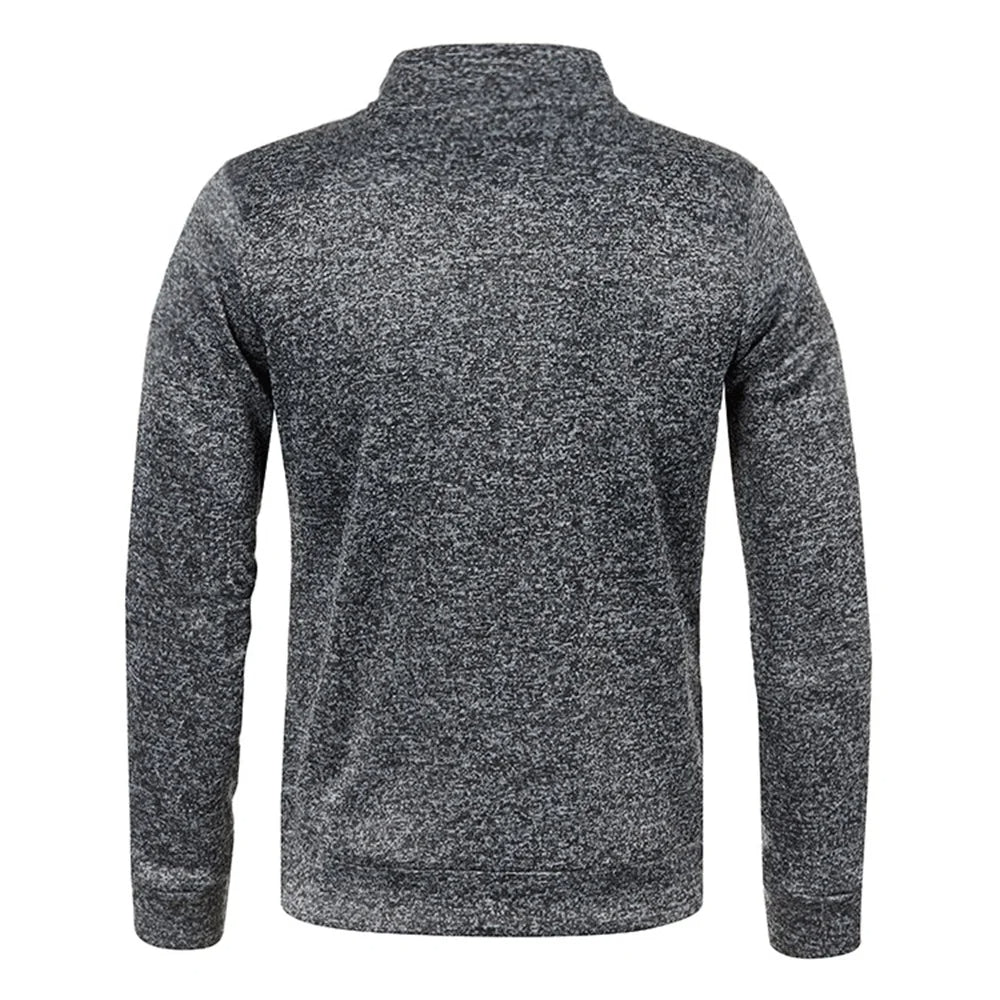 Bram | Men's Quarter Zip Sweater Gray Heather