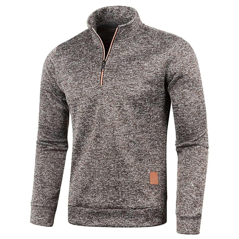 Bram | Men's Quarter Zip Sweater Gray Heather