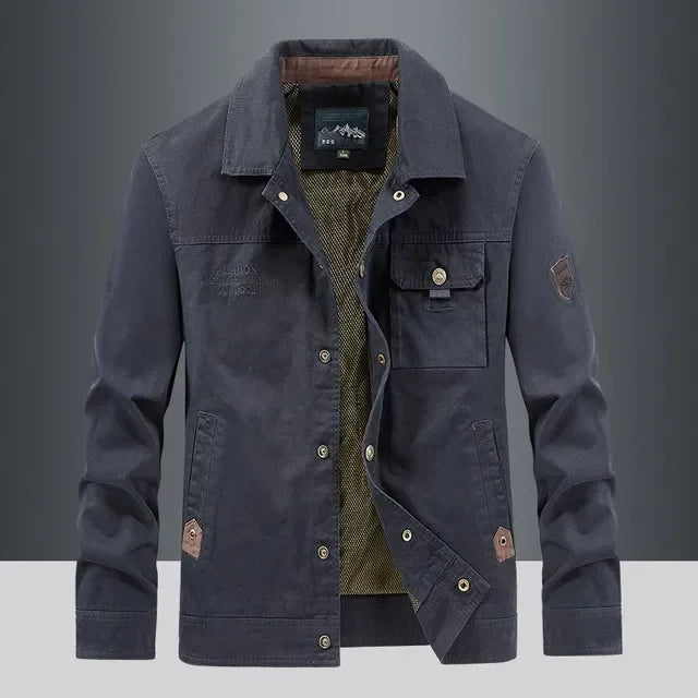 Hugo | Men's Utility Jacket Beige Multi Pocket Casual