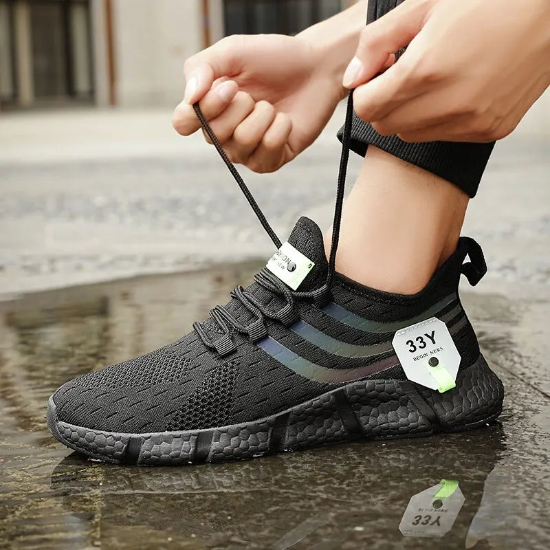 Ash | Men's Athletic Running Shoe Black White Cushioned Trainers