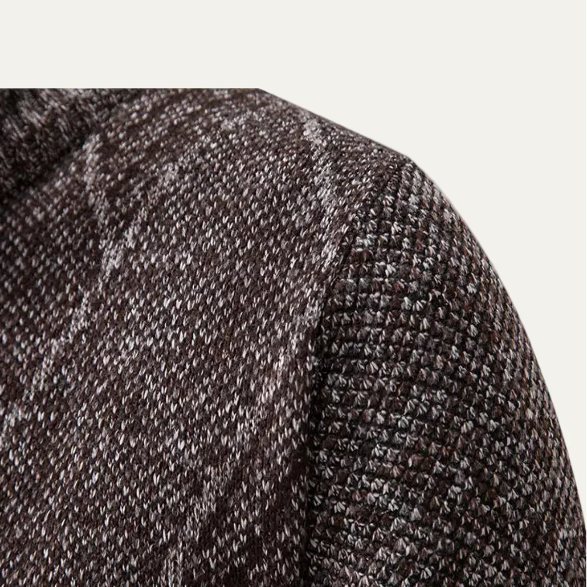 Ash | Men's Quilted Cable Knit Cardigan Charcoal Gray