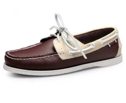Rove | Men's Leather Boat Shoes Brown Lace Up