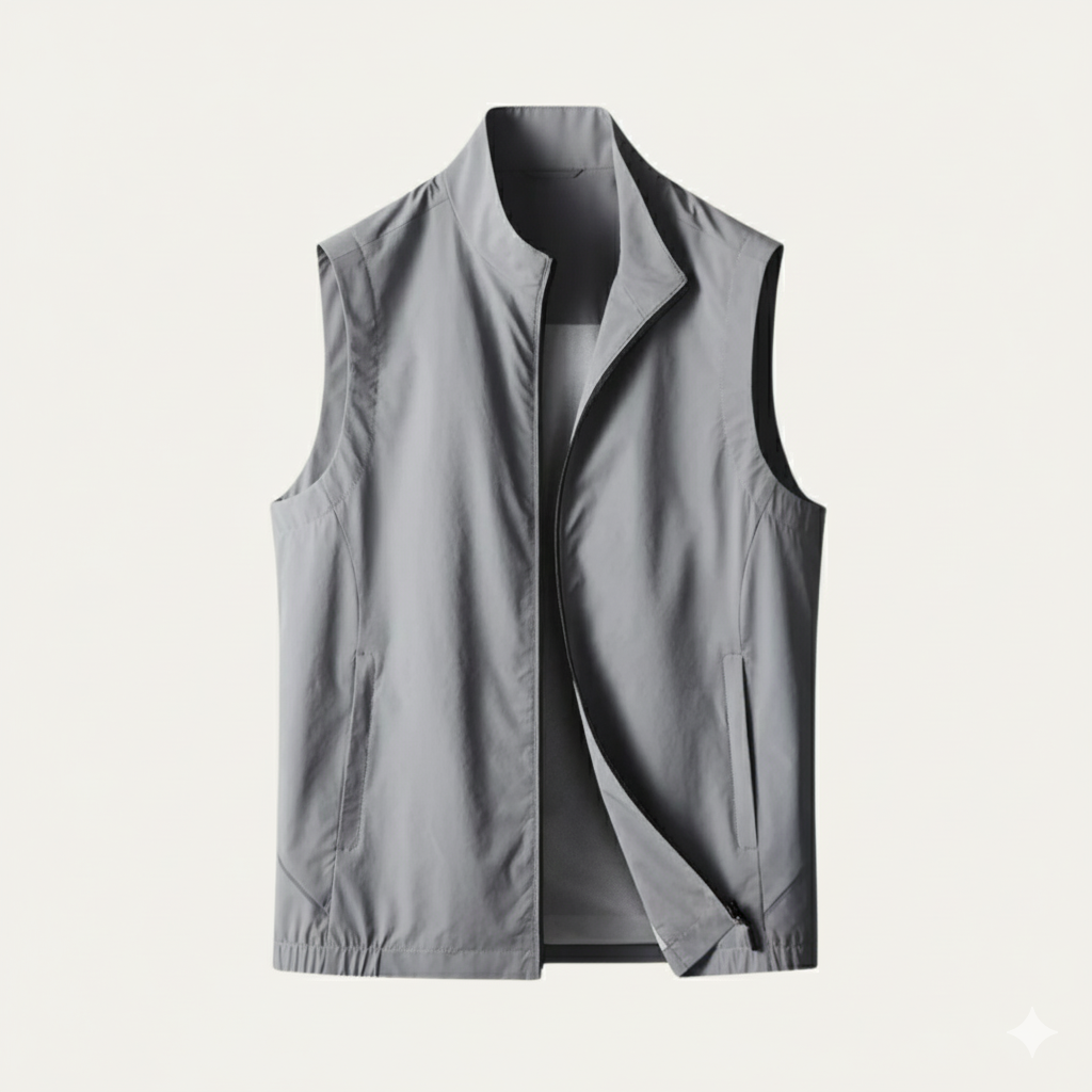 Sage | Men's Lightweight Casual Vest Gray Sleeveless