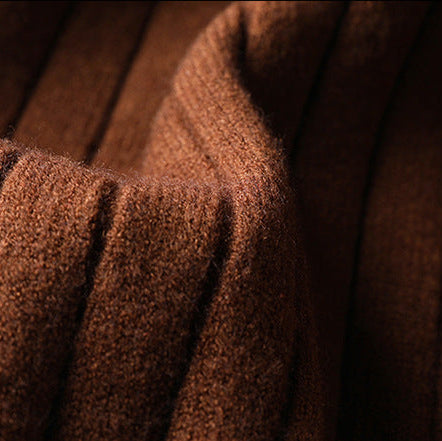 Voss | Men's Cable Knit Zip Cardigan Brown