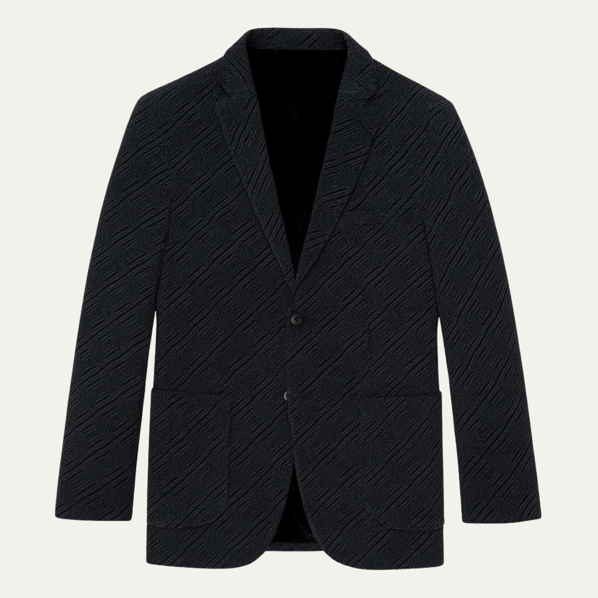 Axel | Men's Textured Blazer Charcoal Gray Fleece Lined