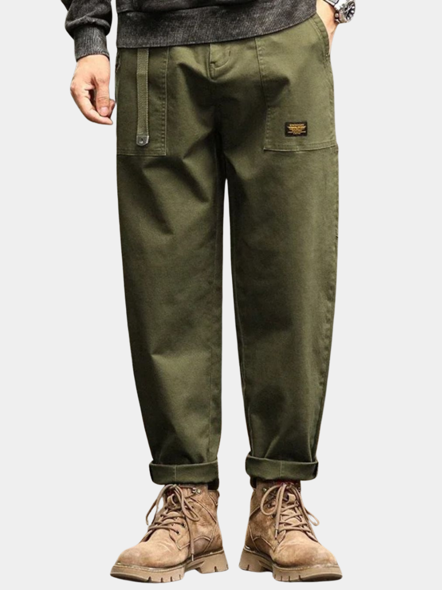 Axel | Men's Cargo Pants Olive Green Relaxed Fit