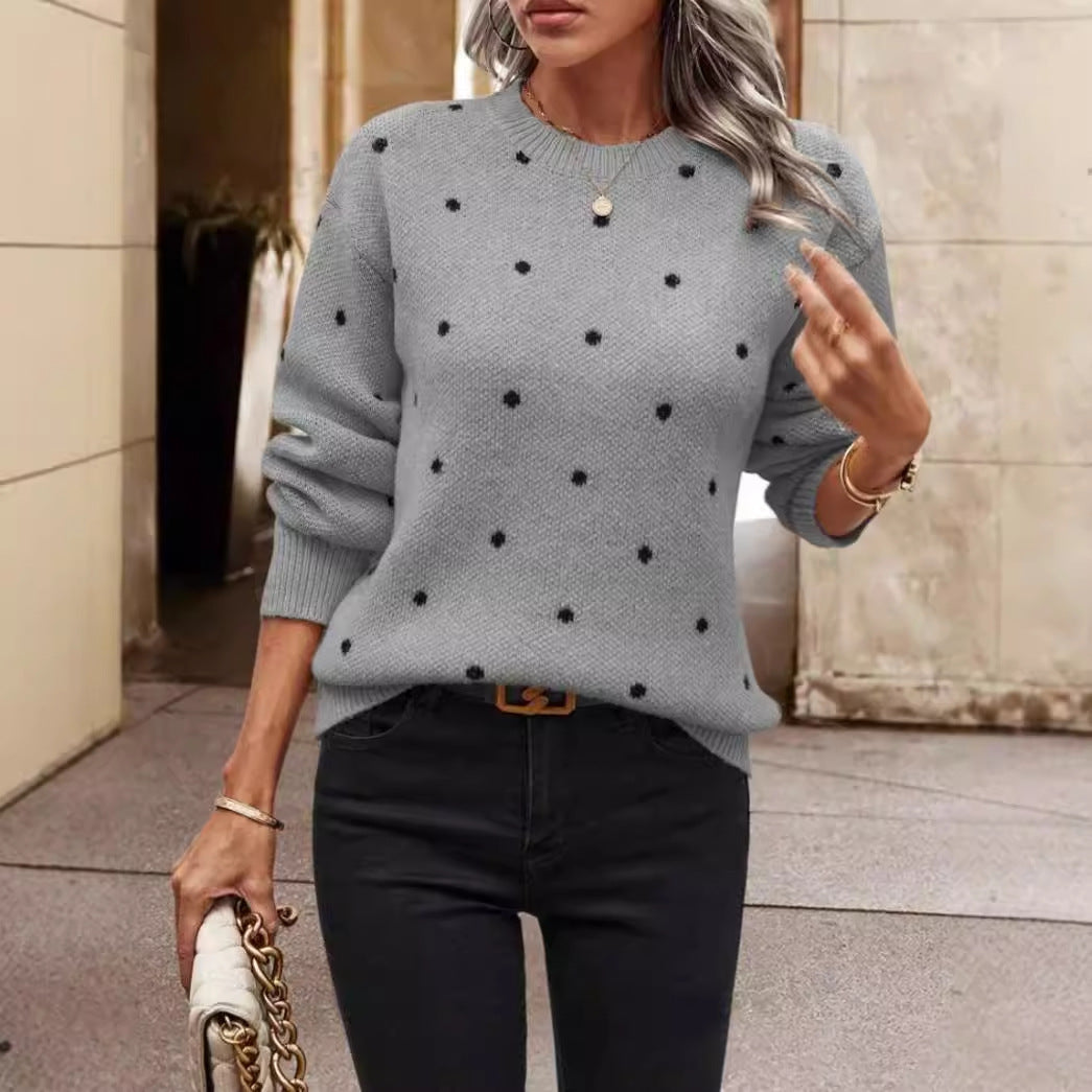 Dama Washington Jehanne long sleeve polka dot sweater - view 2