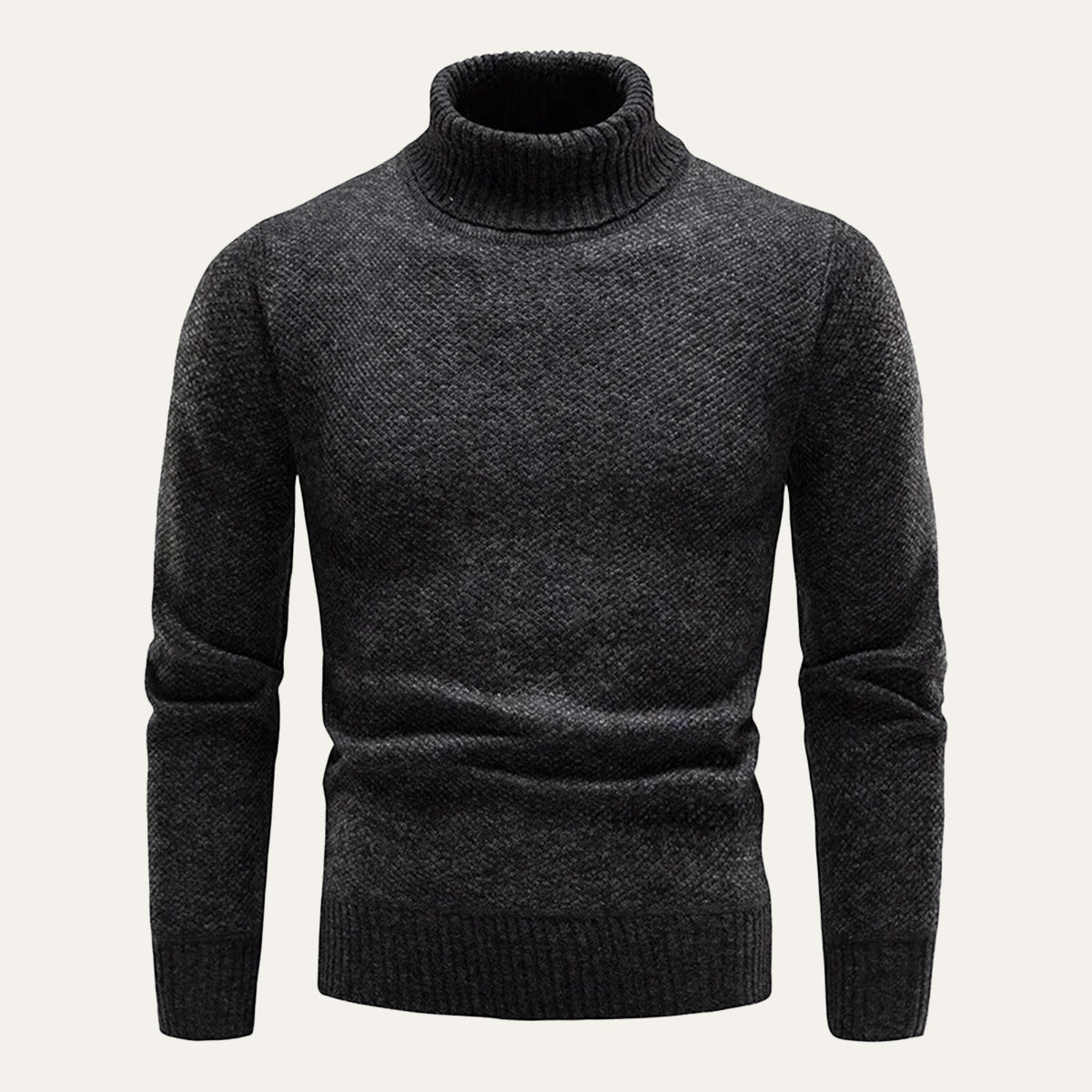 Bram | Men's Turtleneck Sweater Gray Merino Wool