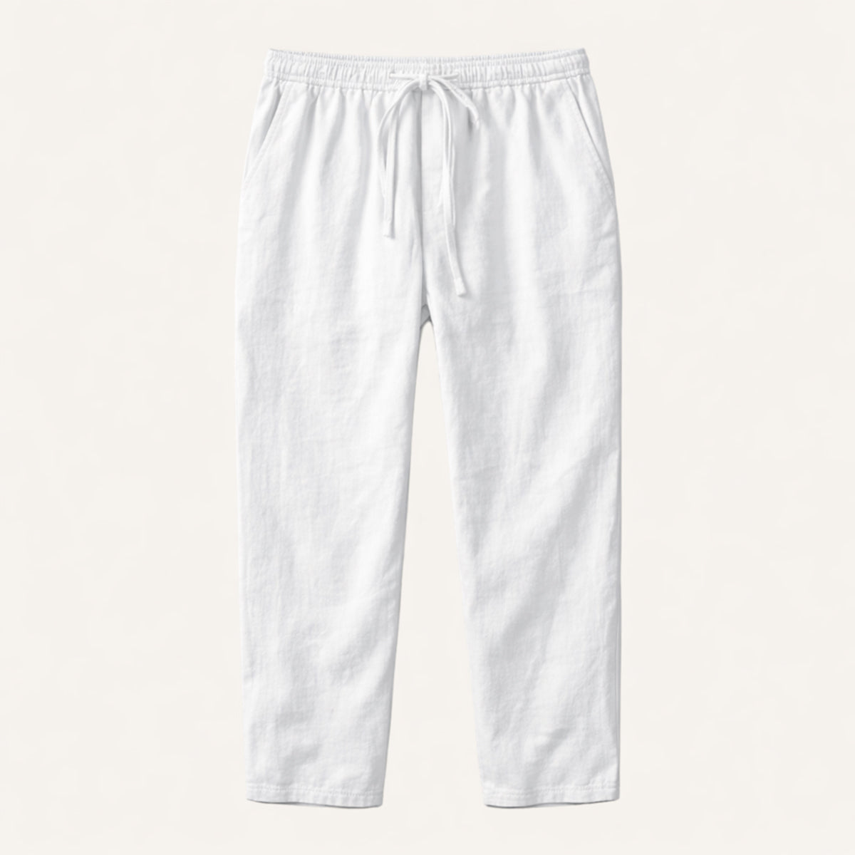 Beau | Men's Linen Pants Navy Drawstring Relaxed Fit