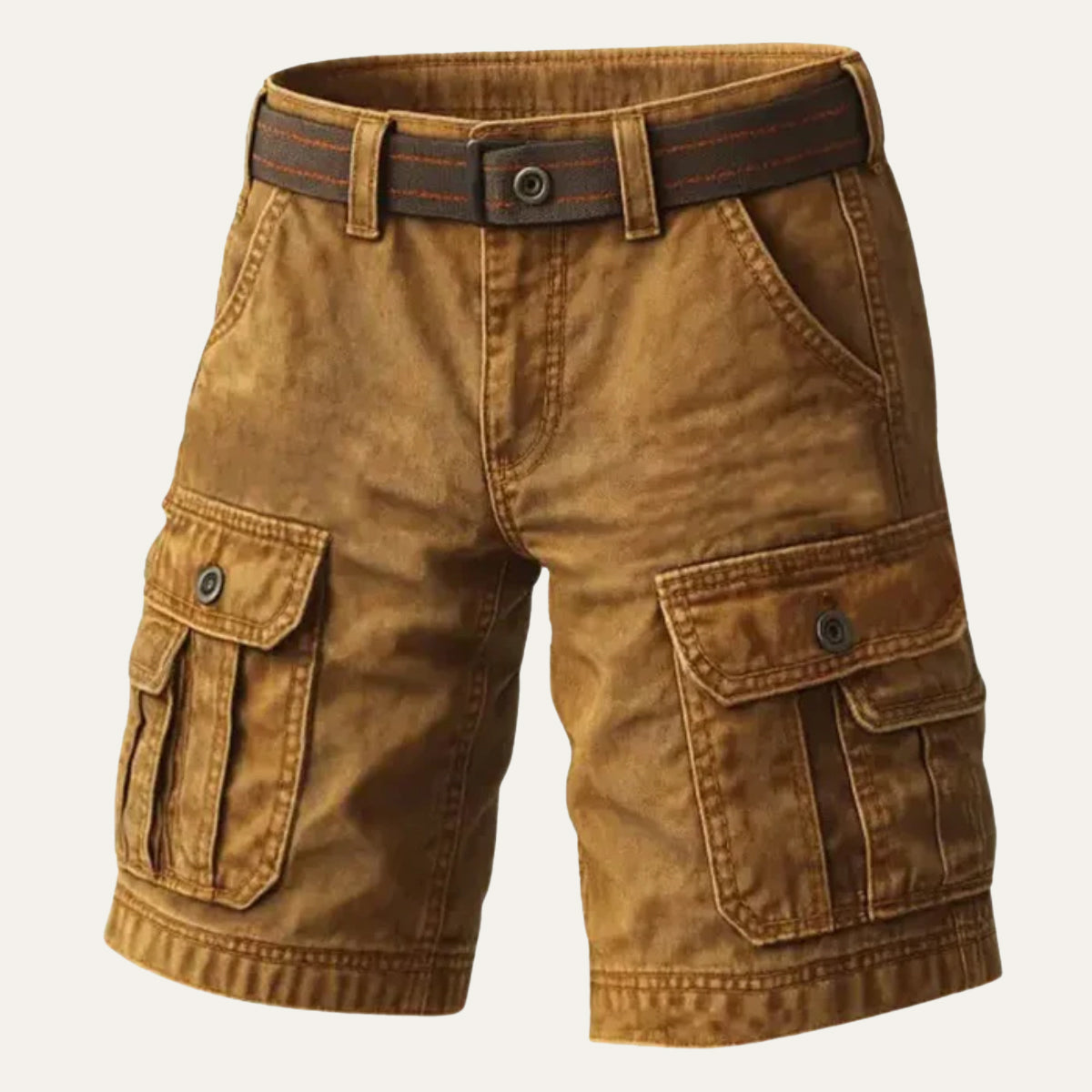 Axel | Men's Cargo Shorts Khaki Utility Pockets