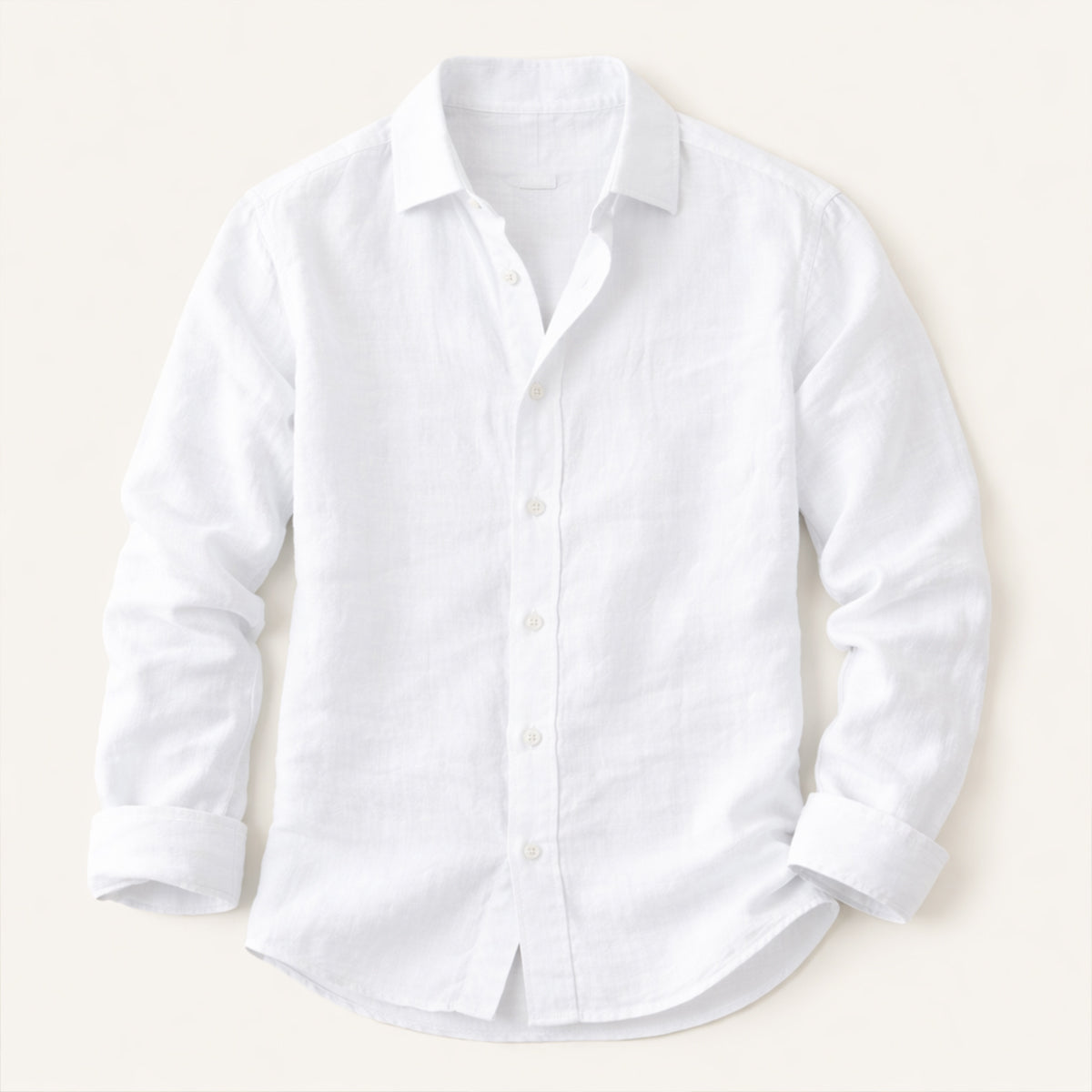 Kai | Men's Linen Blend Button Up Shirt Light Blue