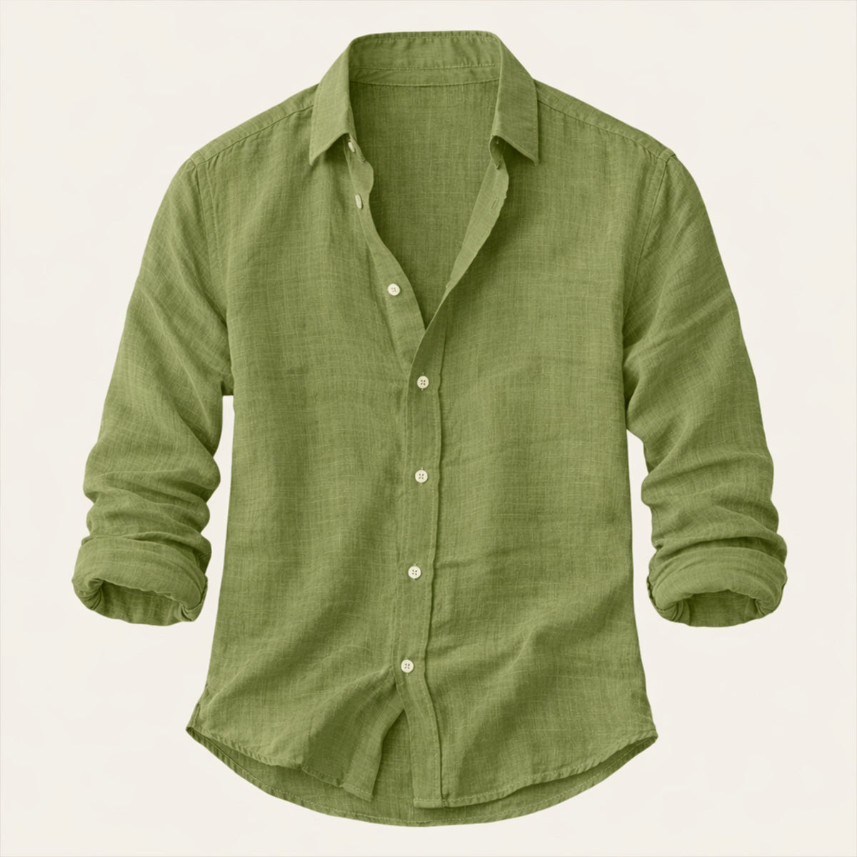 Sage | Men's Linen Shirt Light Blue Long Sleeve