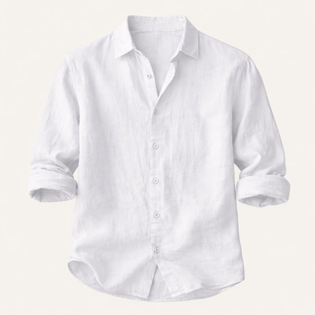 Ezra | Men's Casual Linen Button Up Shirt Olive Green