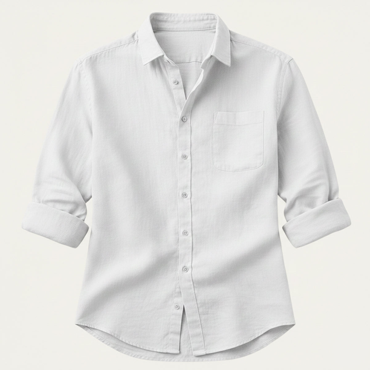 Luca | Men's Linen Button Up Shirt Light Green