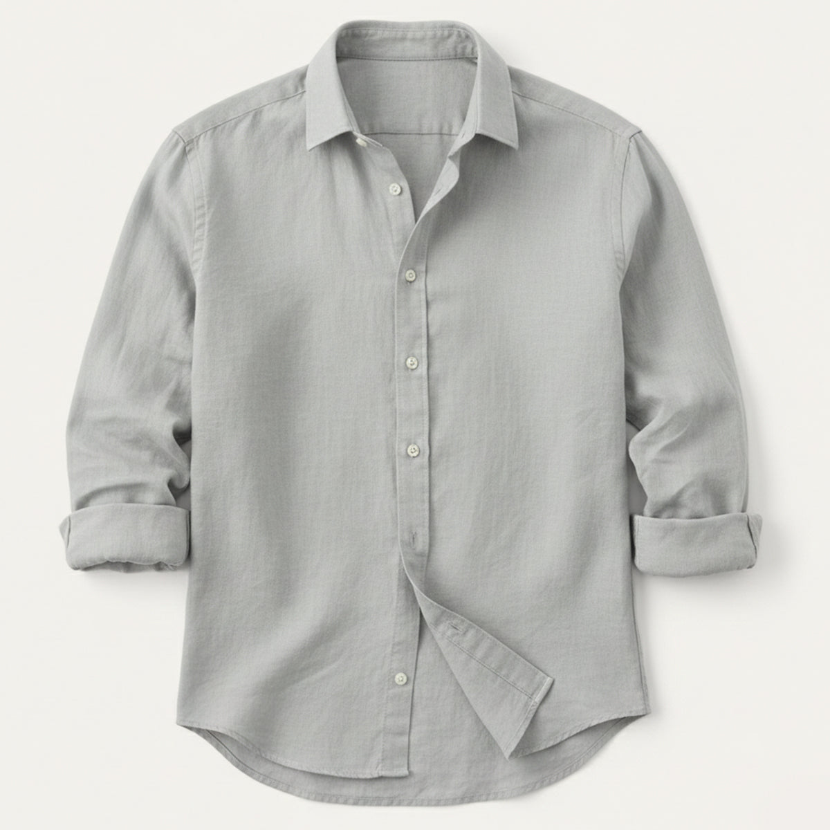 Wyatt | Men's Linen Shirt Light Blue Long Sleeve