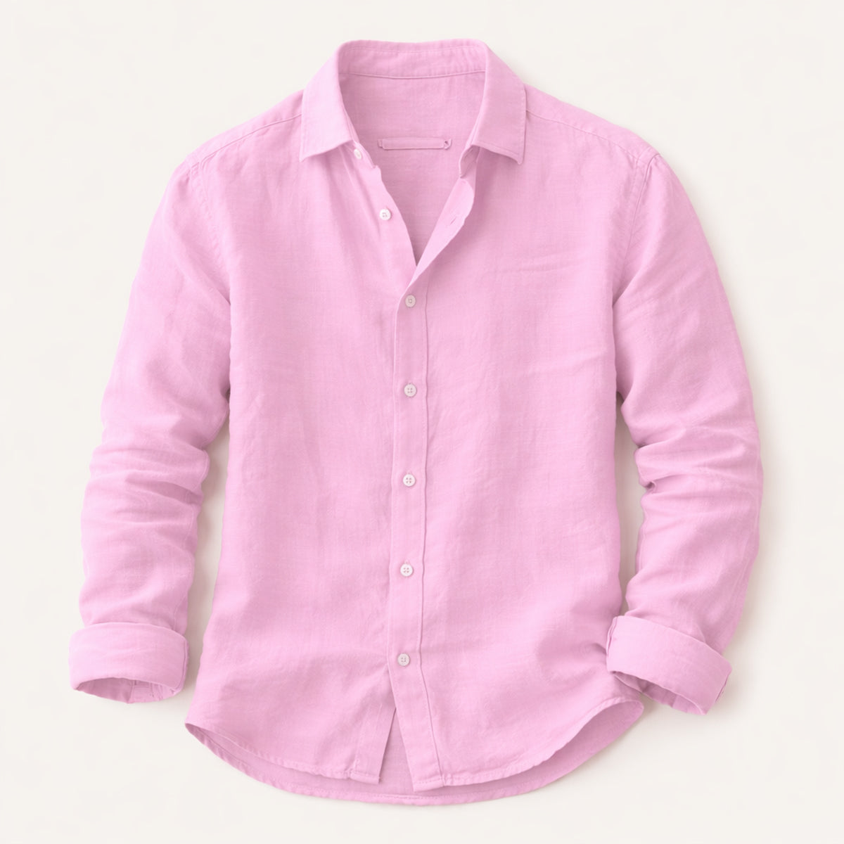Kai | Men's Linen Blend Button Up Shirt Light Blue