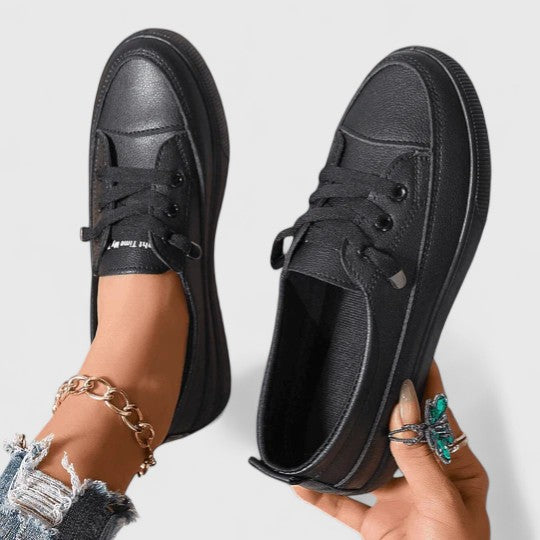 Ivy | Women's White Canvas Lace Up Sneaker Casual