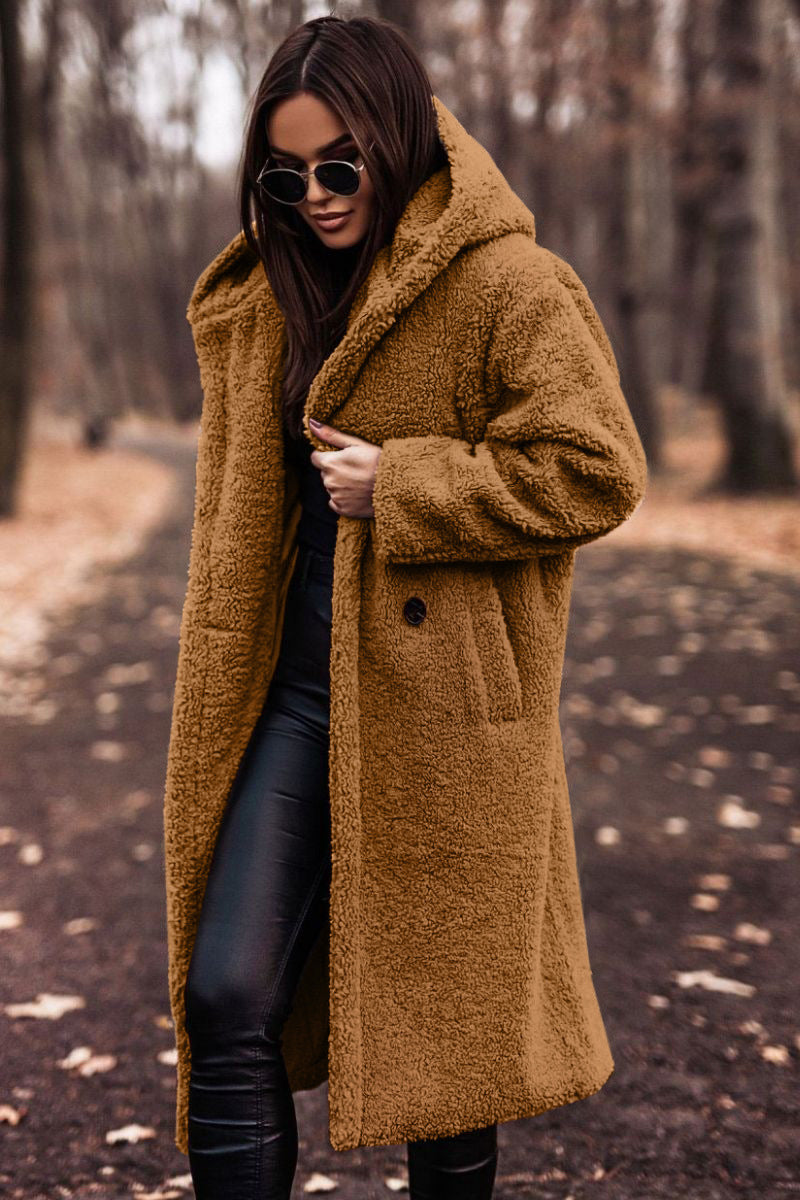 Maeve | Women's Teddy Coat Cream Long Textured Sherpa