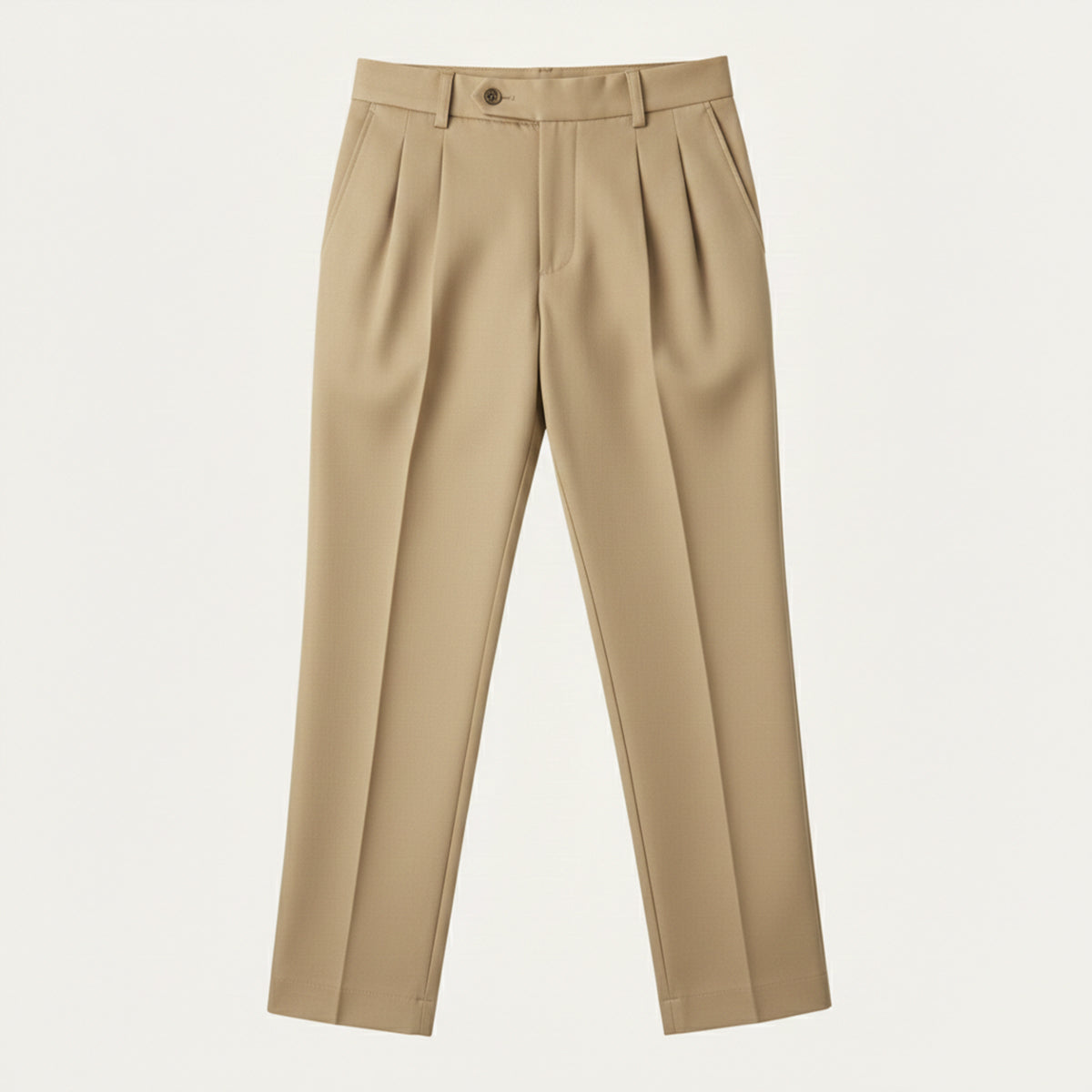 Lars | Men's Pleated Dress Pants Beige
