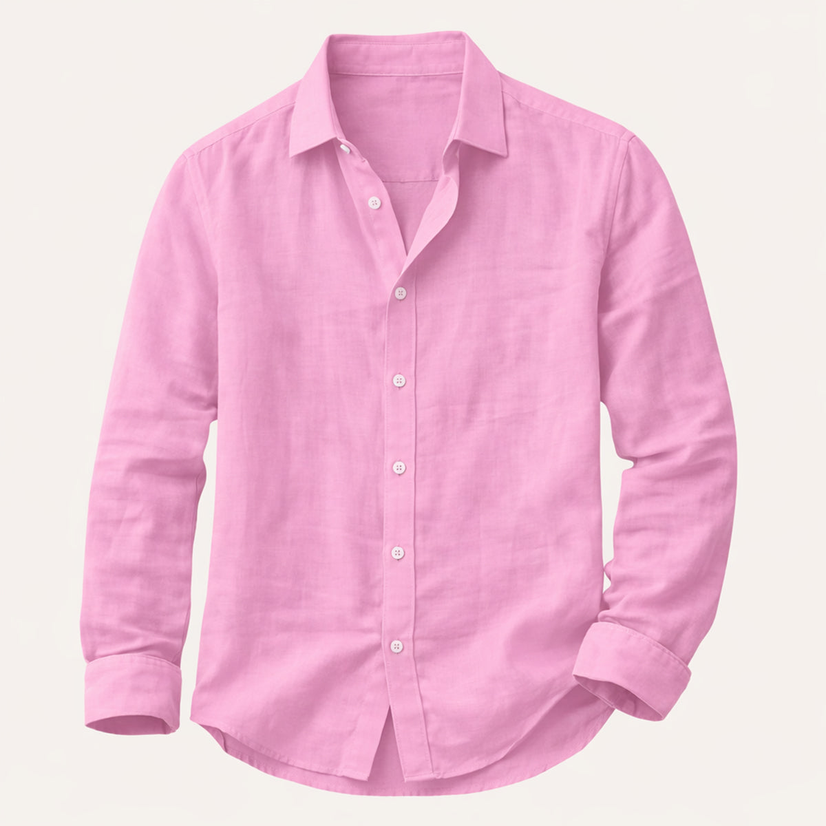 Bram | Men's Linen Button Up Shirt Light Blue Long Sleeve