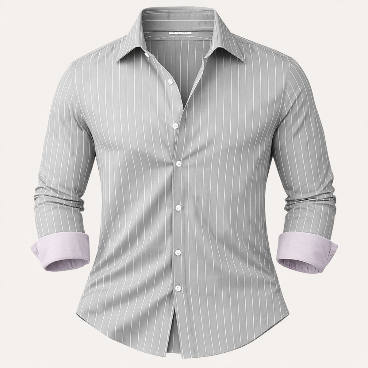 Blake | Men's Pinstripe Button Up Shirt Navy Long Sleeve