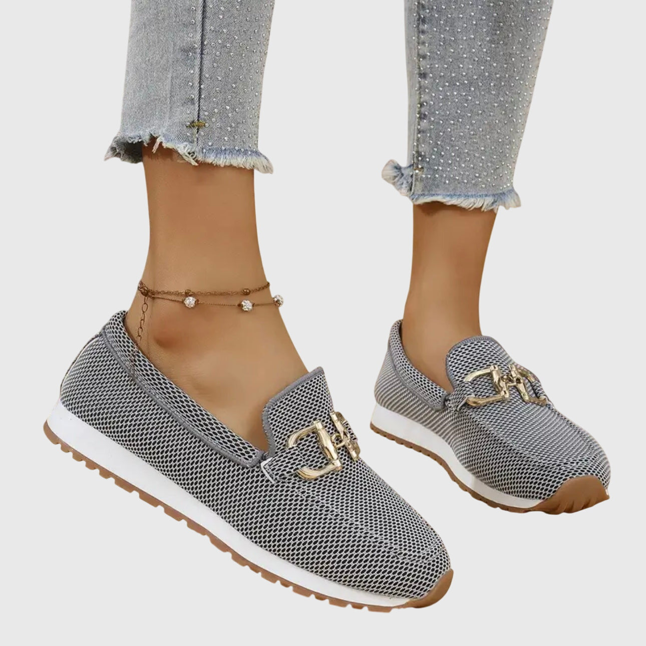 Ivy | Women's Blue Mesh Loafer Comfort Slip On