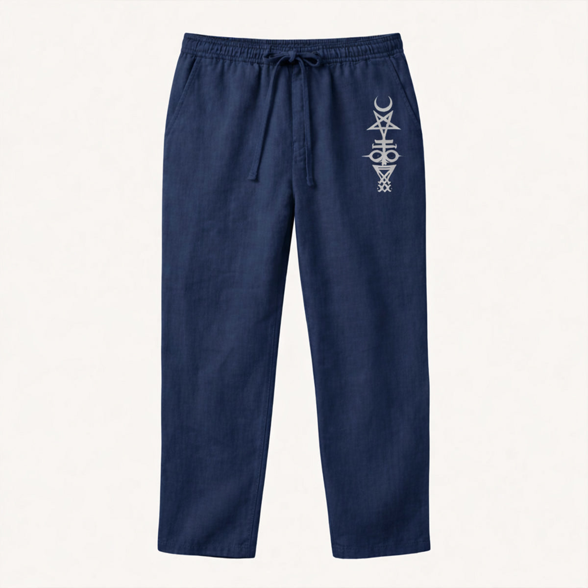 Sage | Men's Graphic Sweatpants Black Relaxed Fit