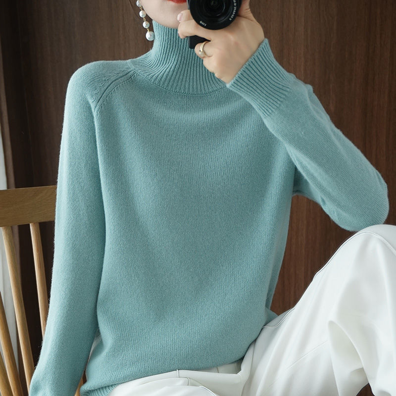 Ines | Women's Oversized Turtleneck Sweater Cream Knit
