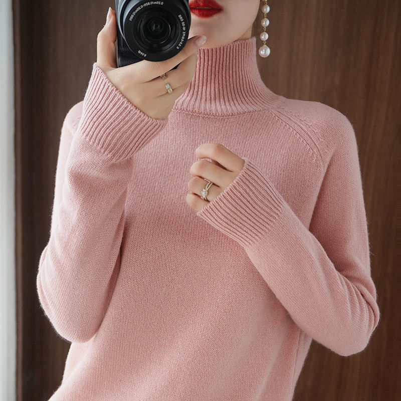 Ines | Women's Oversized Turtleneck Sweater Cream Knit