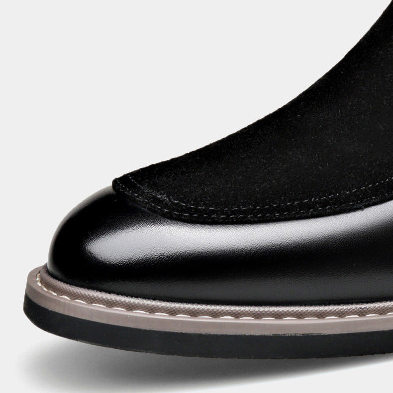 Voss | Men's Suede Chelsea Boots Brown Leather Ankle