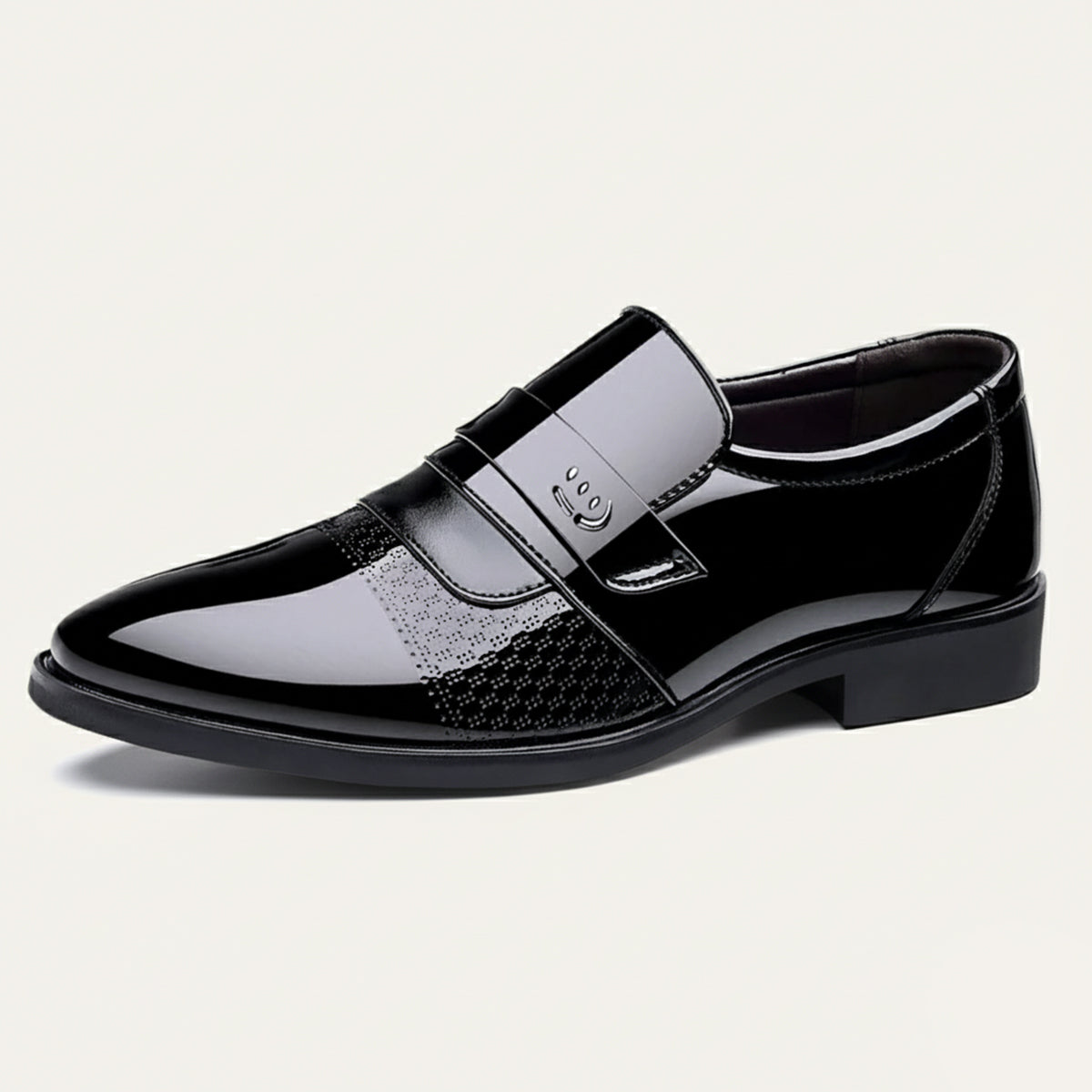 Jude | Men's Patent Leather Loafer Black Formal Dress Shoe