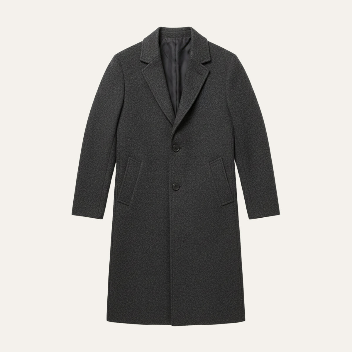Castor | Men's Wool Overcoat Gray Charcoal Classic Tailored