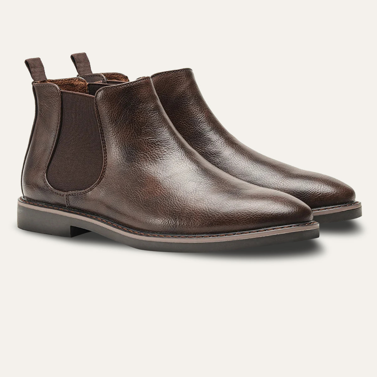 Axel | Men's Chelsea Ankle Boots Brown Leather