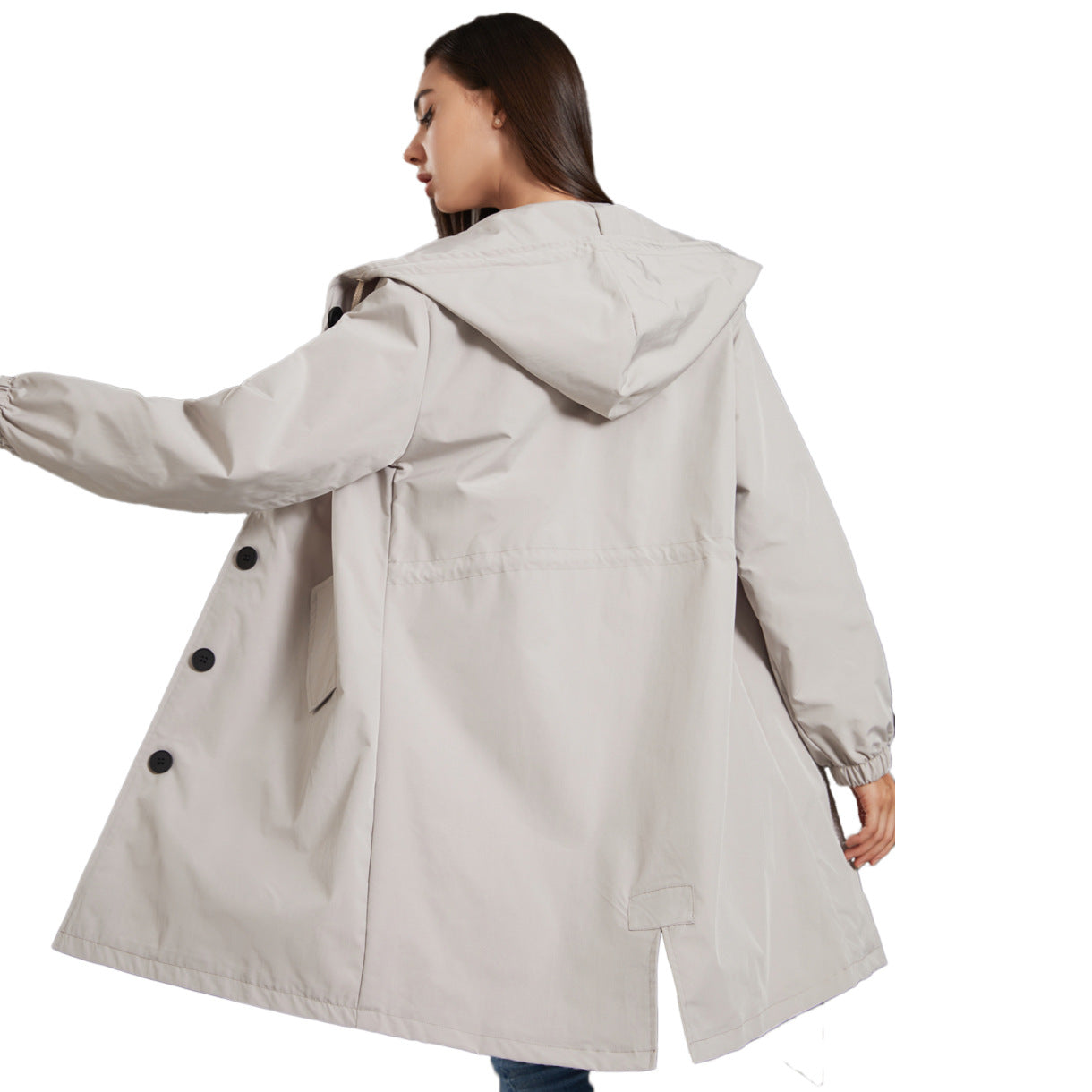 Dama Washington Colombe women's hooded a-line coat - view 2
