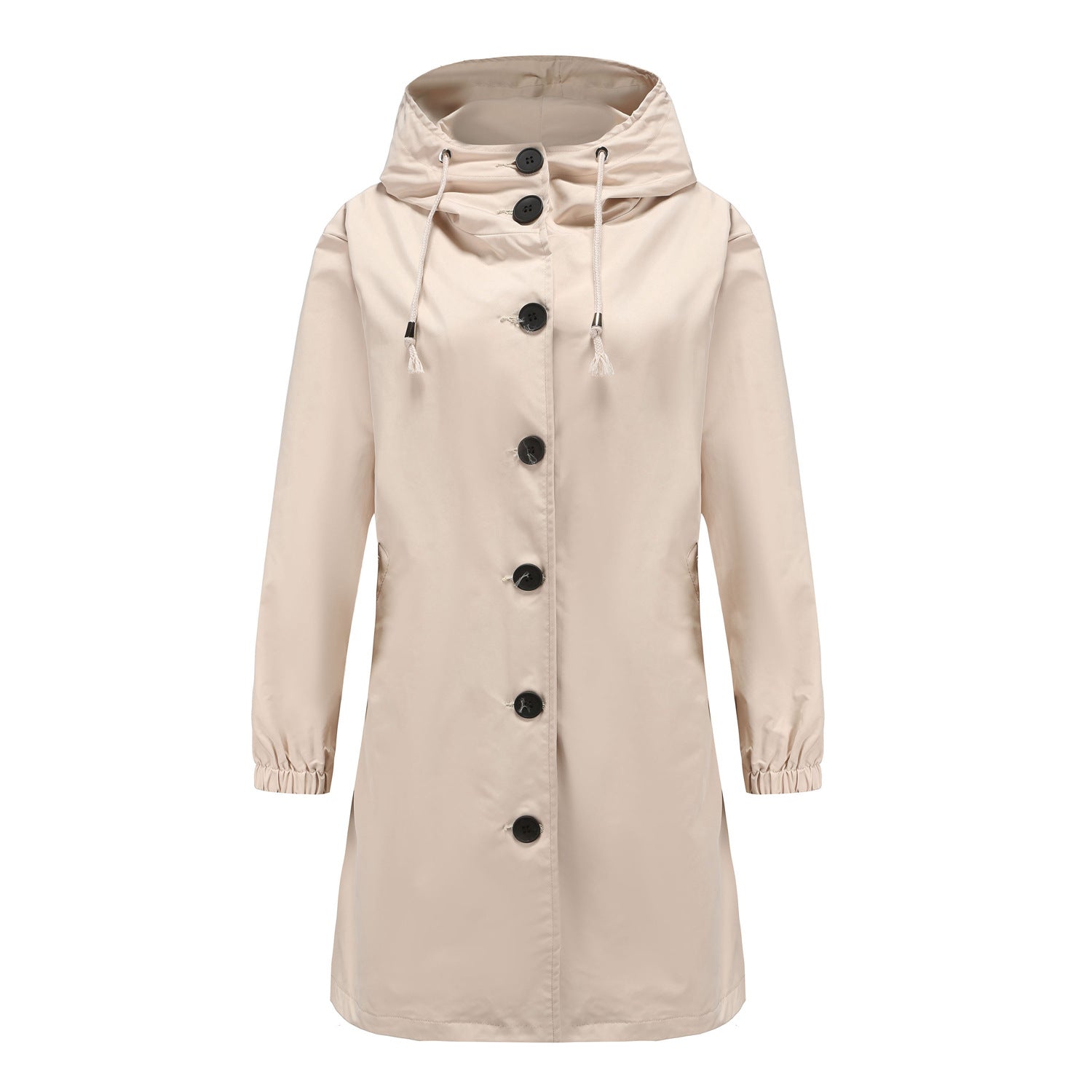 Dama Washington Colombe women's hooded a-line coat - front view