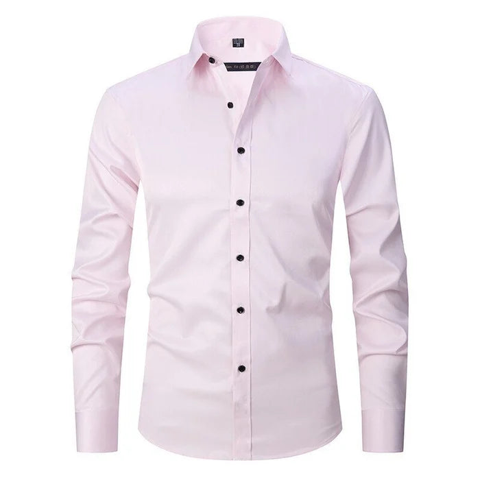 Axel | Men's Dress Shirt White Long Sleeve Button Up
