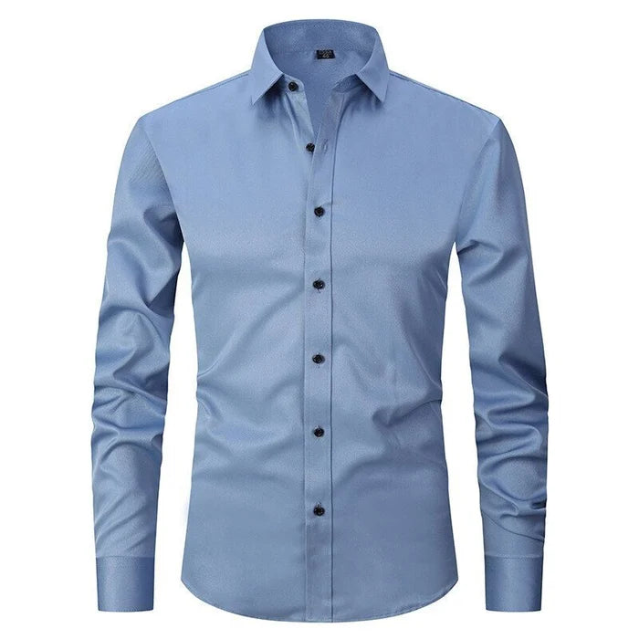 Axel | Men's Dress Shirt White Long Sleeve Button Up