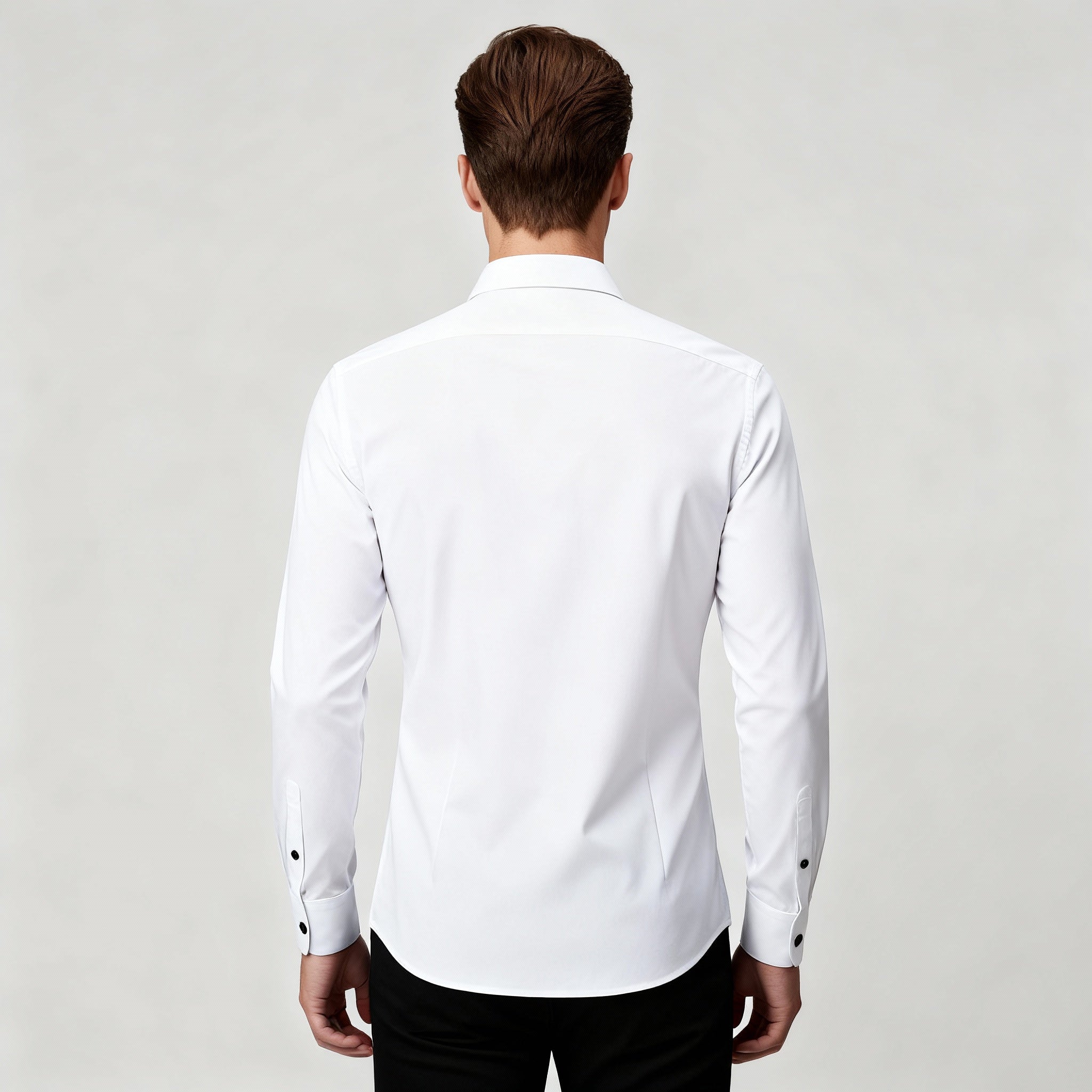 Axel | Men's Dress Shirt White Long Sleeve Button Up