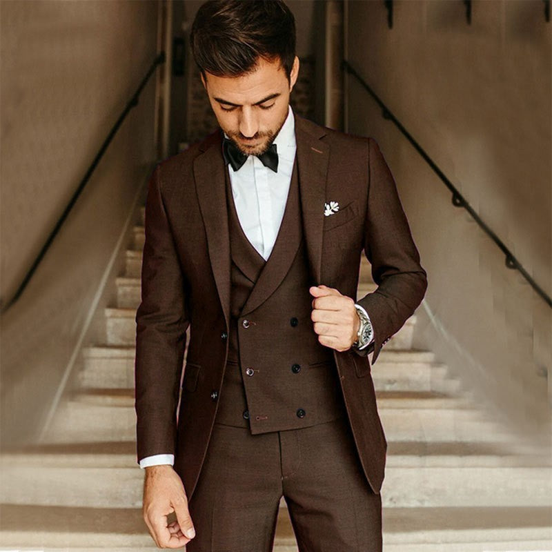 Axel | Men's Double Breasted Black Suit Formal