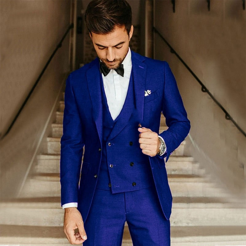 Axel | Men's Double Breasted Black Suit Formal