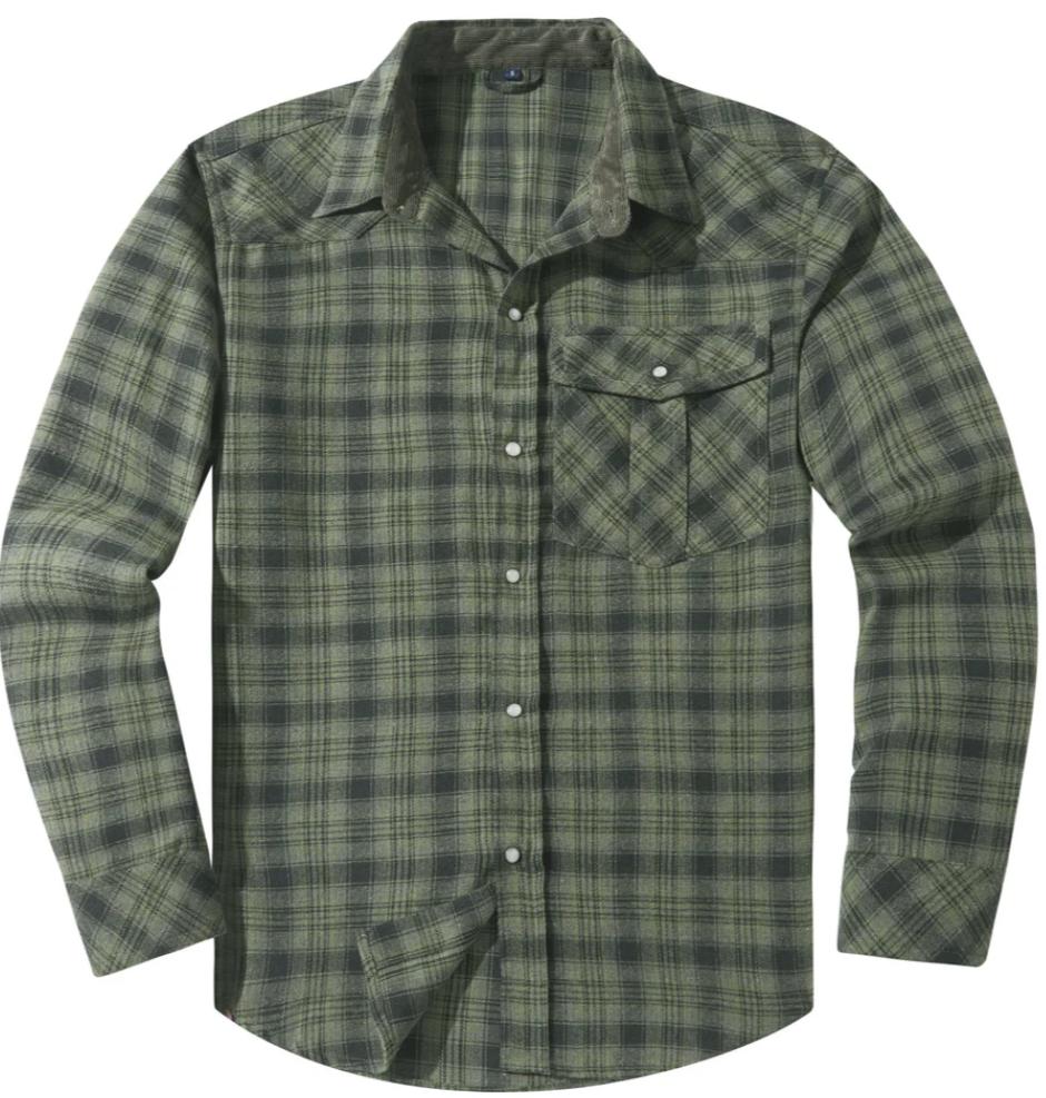 Reed | Men's Flannel Shirt Red Plaid Long Sleeve