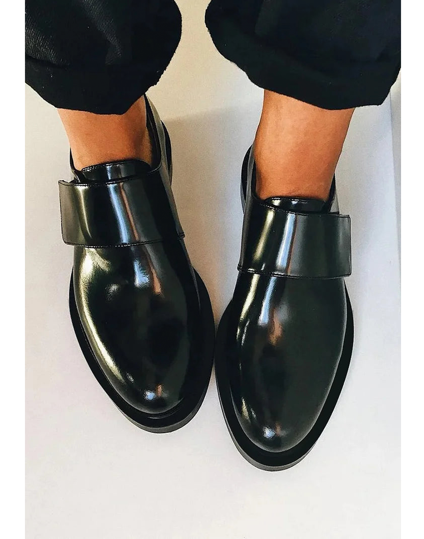 Rex | Men's Leather Loafers Black Slip On