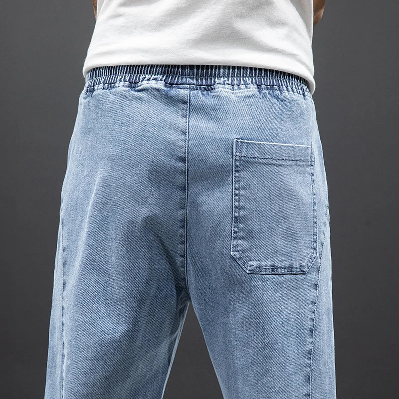 Nico | Men's Relaxed Fit Denim Joggers Light Blue
