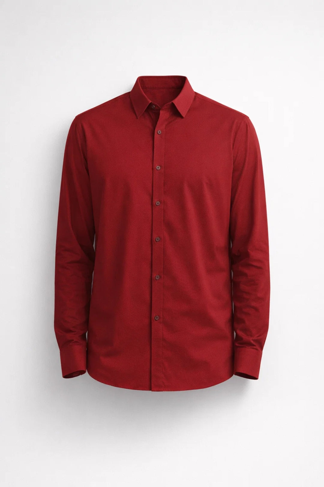 Axel | Men's Button Up Shirt Red Long Sleeve