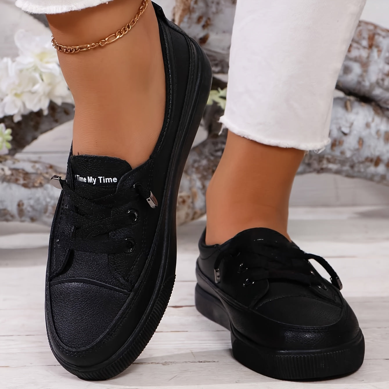 Stella | Women's Platform Lace Up Sneakers White