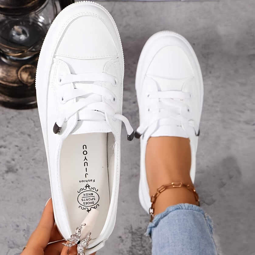 Stella | Women's Platform Lace Up Sneakers White