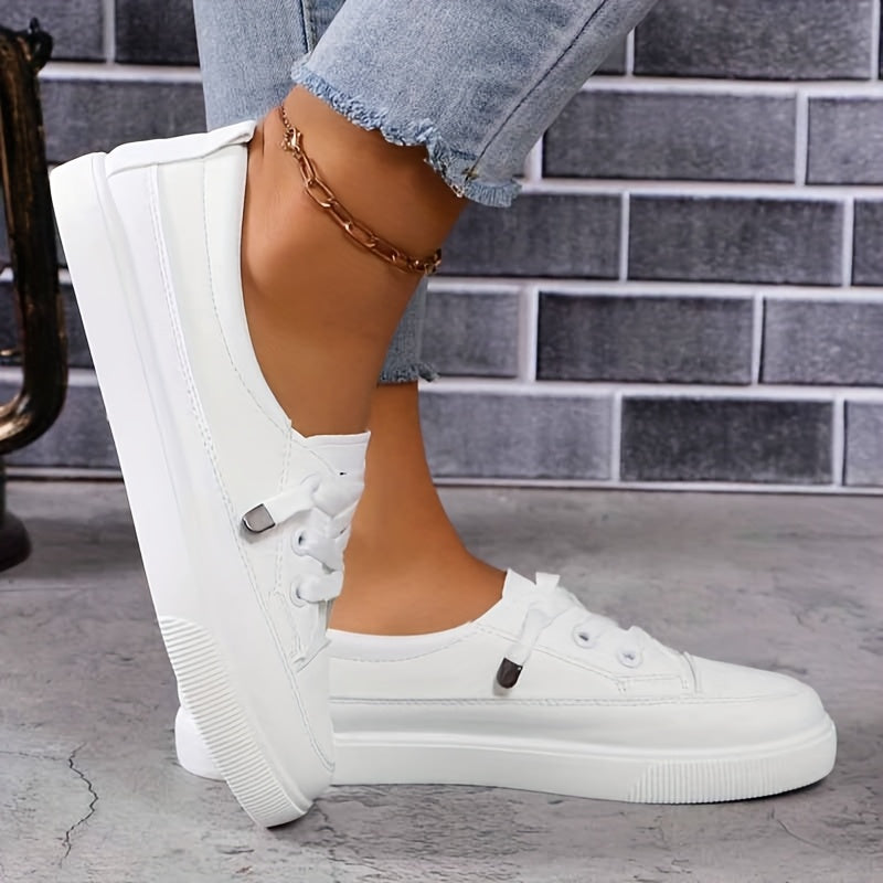 Stella | Women's Platform Lace Up Sneakers White